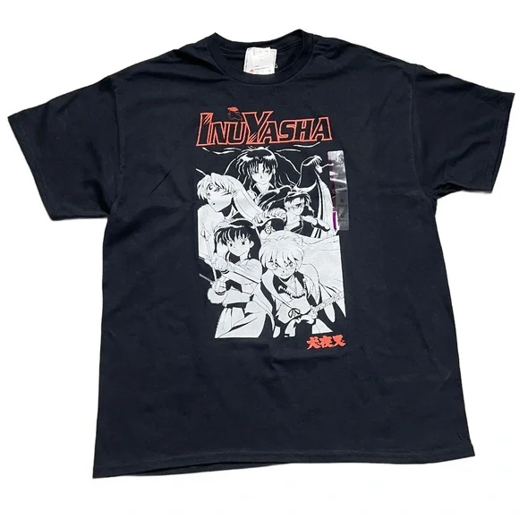 InuYasha Anime T Shirt 2009 Black White - Picture 1 of 8